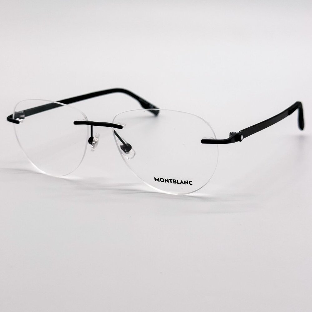 NEW MONTBLANC EYEGLASSES MB0186O 001 BLACK MEN EYEWEAR MONTBLANC